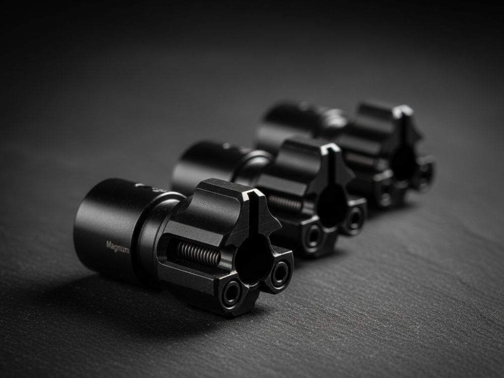 Versatile multi-caliber bolt heads for Ultimatum Deadline actions A collection of Ultimatum Precision's interchangeable multi-caliber bolt heads for the Deadline action.